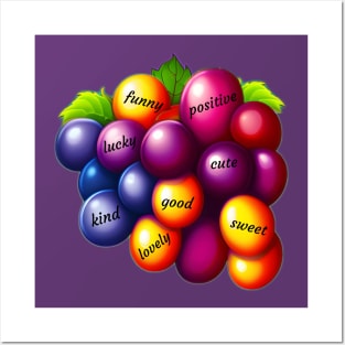 Positive grape Posters and Art